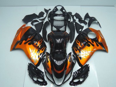 Purchase 2008-2020 Glossy Black Orange Flame Suzuki GSXR 1300&nbsp;Hayabusa Motorcycle Fairings UK