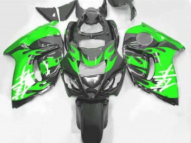 Purchase 2008-2020 Black Green Flame Suzuki GSXR 1300&nbsp;Hayabusa Motorcycle Fairings UK