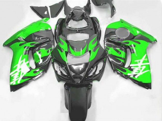 Purchase 2008-2020 Black Green Flame Suzuki GSXR 1300 Hayabusa Motorcycle Fairings UK
