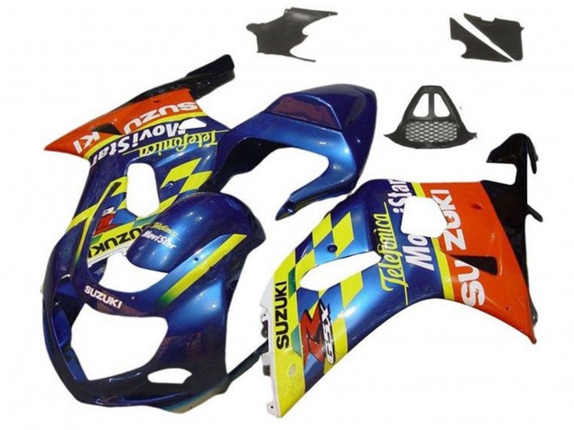 Purchase 2000-2002 Blue Yellow Red Telefumica Motul Suzuki GSXR1000 Motorcycle Fairings UK
