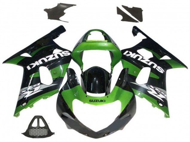 Purchase 2000-2002 Green Glossy Black Grey White Suzuki GSXR1000 Motorcycle Fairings UK