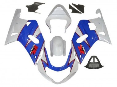 Purchase 2000-2002 White Blue Red Pinstripe Suzuki GSXR1000 Motorcycle Fairings UK