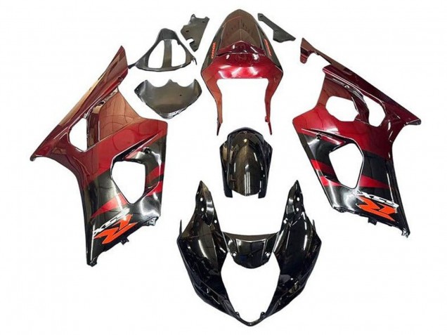 Purchase 2003-2004 Red Glossy Black Suzuki GSXR 1000 Motorcycle Fairings UK