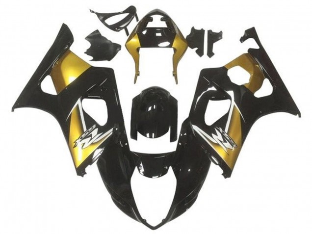 Purchase 2003-2004 Gold Glossy Black Suzuki GSXR 1000 Motorcycle Fairings UK