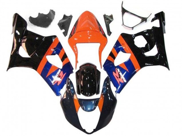 Purchase 2003-2004 Orange Blue Glossy Black Suzuki GSXR 1000 Motorcycle Fairings UK