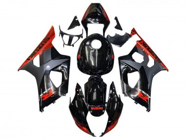 Purchase 2003-2004 Glossy Black Matte Black Orange Suzuki GSXR 1000 Motorcycle Fairings UK