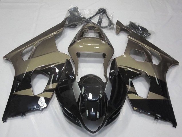 Purchase 2003-2004 Glossy Black Taupe Brown Suzuki GSXR 1000 Motorcycle Fairings UK
