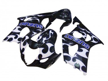 Purchase 2003-2004 Black White Blue Tribal Suzuki GSXR 1000 Motorcycle Fairings UK