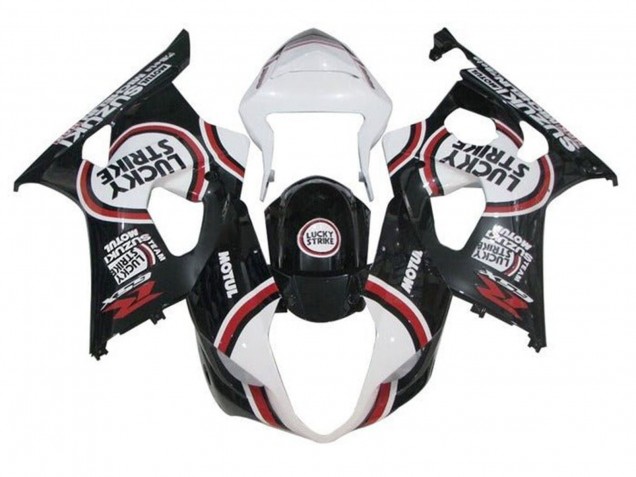 Purchase 2003-2004 White Black Red Lucky Strike Suzuki GSXR 1000 Motorcycle Fairings UK