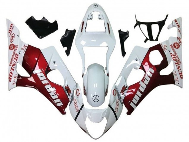Purchase 2003-2004 White Red Jordan Suzuki GSXR 1000 Motorcycle Fairings UK