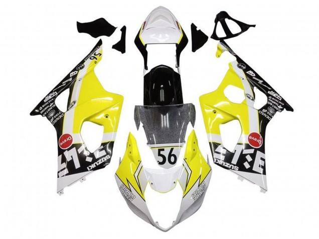 Purchase 2003-2004 Yellow White Black Suzuki GSXR 1000 Motorcycle Fairings UK