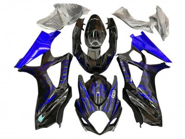 Purchase 2005-2006 Black Blue Flame Suzuki GSXR 1000 Motorcycle Fairings UK