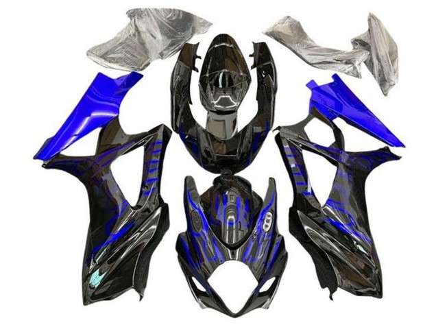 Purchase 2005-2006 Black Blue Flame Suzuki GSXR 1000 Motorcycle Fairings UK