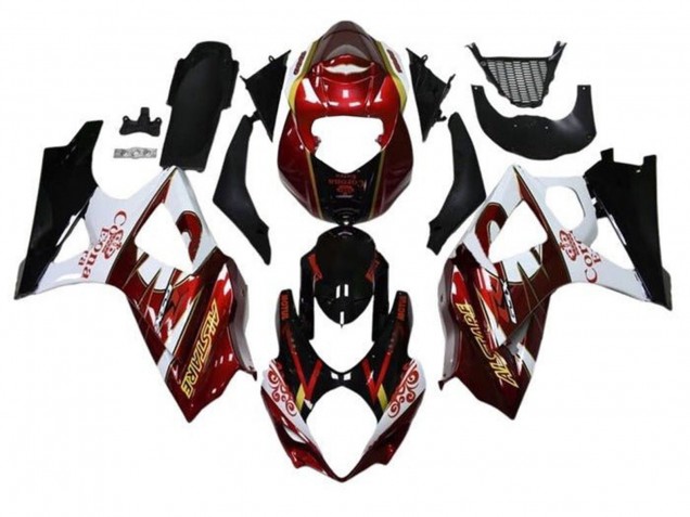 Purchase 2005-2006 Black Red White Gold Suzuki GSXR 1000 Motorcycle Fairings UK