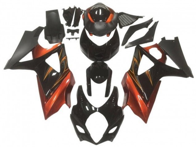 Purchase 2005-2006 Glossy Black Matte Black Orange Suzuki GSXR 1000 Motorcycle Fairings UK