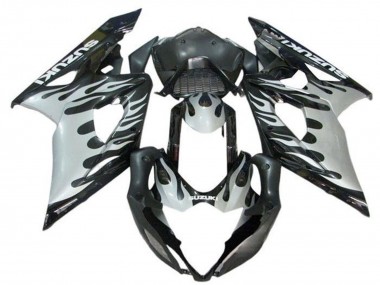 Purchase 2005-2006 Black White Flame Suzuki GSXR 1000 Motorcycle Fairings UK