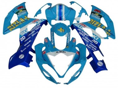 Purchase 2005-2006 Blue White Stripe Rizla Suzuki GSXR 1000 Motorcycle Fairings UK