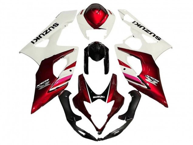 Purchase 2005-2006 White Candy Red Black Suzuki GSXR 1000 Motorcycle Fairings UK