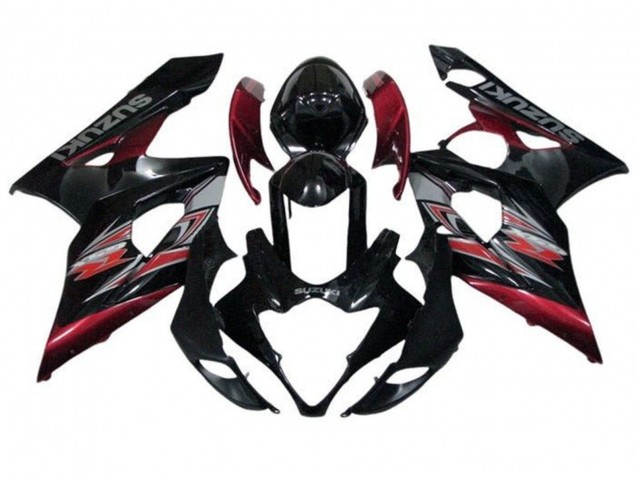 Purchase 2005-2006 Glossy Black Red Silver Suzuki GSXR 1000 Motorcycle Fairings UK
