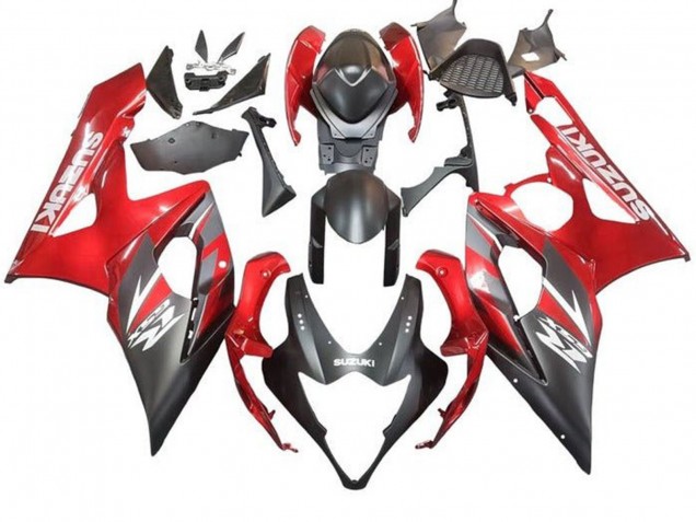 Purchase 2005-2006 Matte Black Red Suzuki GSXR 1000 Motorcycle Fairing UK