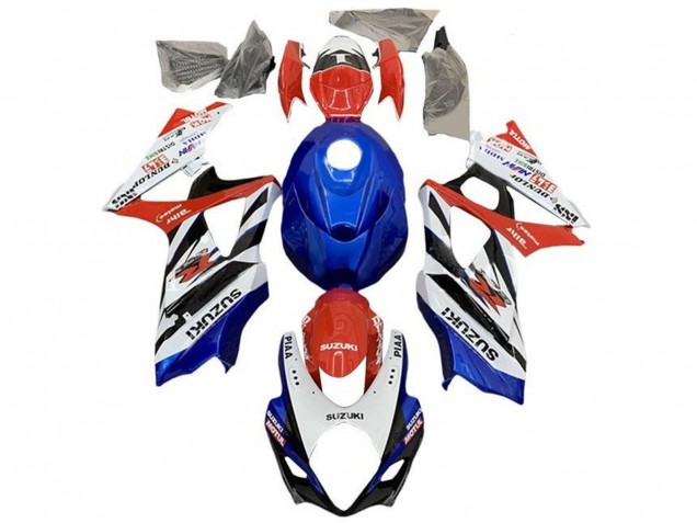 Purchase 2005-2006 White Red Blue Black Stripe Suzuki GSXR 1000 Motorcycle Fairings UK
