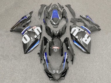 Purchase 2017-2024 Faux Carbon Fiber White Blue Suzuki GSXR1000 Motorcycle Fairings UK