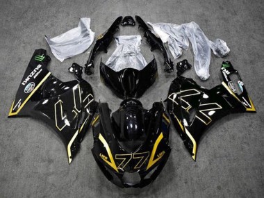 Purchase 2017-2024 Black Gold 77 Suzuki GSXR1000 Motorcycle Fairings UK