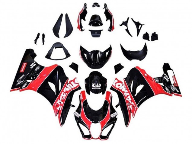 Purchase 2017-2024 Glossy Black Red White Pinstripe Suzuki GSXR1000 Motorcycle Fairings UK