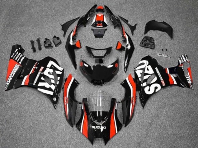 Purchase 2017-2024 Black Red White Stripe Suzuki GSXR1000 Motorcycle Fairings UK