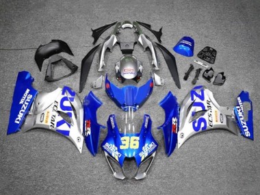 Purchase 2017-2024 Blue Silver Ecstar 36 Suzuki GSXR1000 Motorcycle Fairings UK