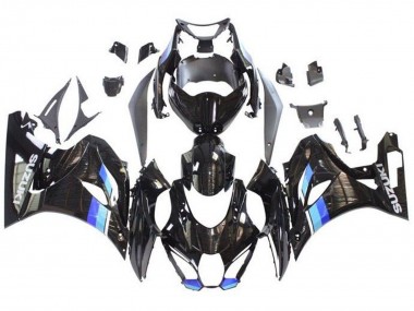 Purchase 2017-2024 Black Blue Stripe Suzuki GSXR1000 Motorcycle Fairings UK