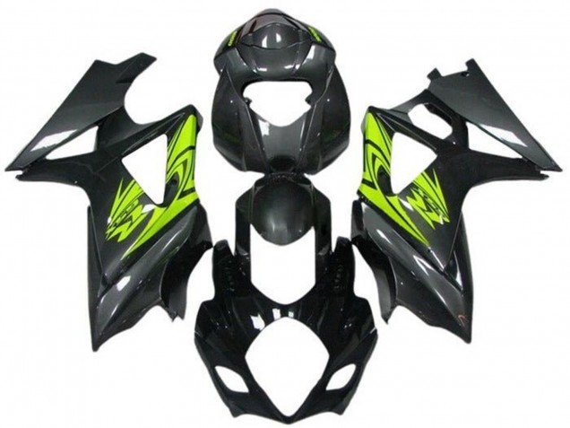 Purchase 2007-2008 Black Neon Yellow Suzuki GSXR 1000 Motorcycle Fairings UK