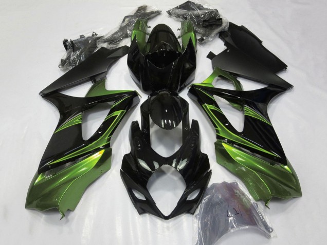 Purchase 2007-2008 Green Glossy Black Suzuki GSXR 1000 Motorcycle Fairings UK