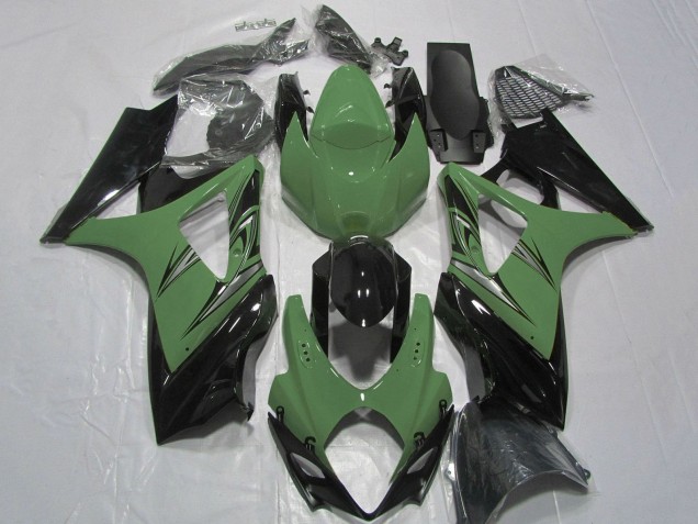 Purchase 2007-2008 Green Glossy Black Suzuki GSXR 1000 Motorcycle Fairing UK