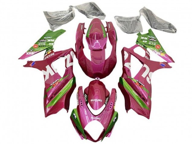 Purchase 2007-2008 Pink Green White Suzuki GSXR 1000 Motorcycle Fairings UK