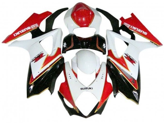Purchase 2007-2008 White Red Gold Black Suzuki GSXR 1000 Motorcycle Fairings UK
