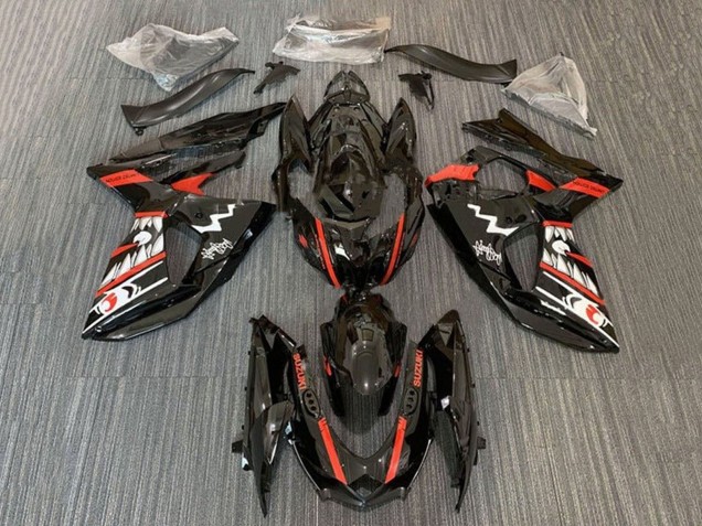 Purchase 2009-2016 Black Red White Jaws Shark Suzuki GSXR 1000 Motorcycle Fairings UK