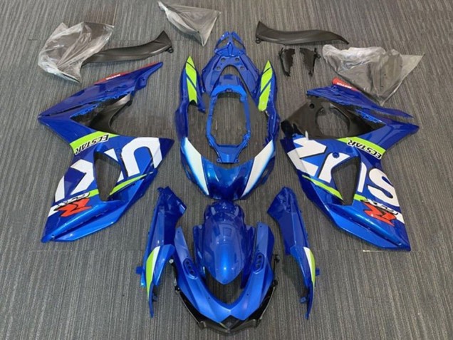 Purchase 2009-2016 Blue Neon Green White Ecstar Suzuki GSXR 1000 Motorcycle Fairings UK