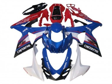 Purchase 2009-2016 Blue White Red Black Stripe Suzuki GSXR 1000 Motorcycle Fairings UK