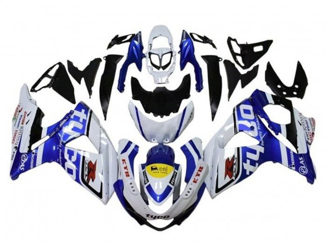 Purchase 2009-2016 White Blue Yellow Black Tyco Suzuki GSXR 1000 Motorcycle Fairings UK