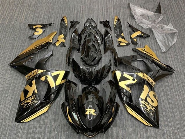 Purchase 2009-2016 Gold Glossy Black Suzuki GSXR 1000 Motorcycle Fairings UK