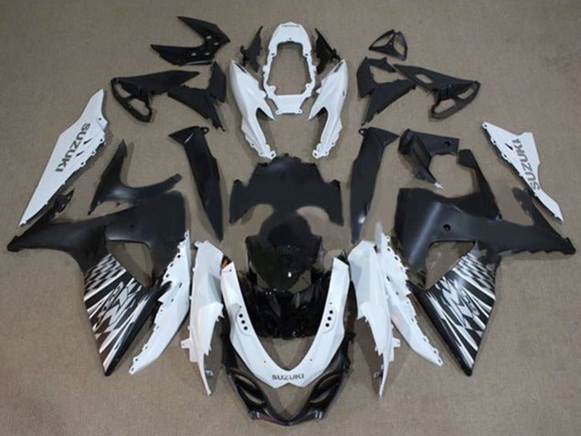 Purchase 2009-2016 White Black Silver Checker Suzuki GSXR 1000 Motorcycle Fairings UK