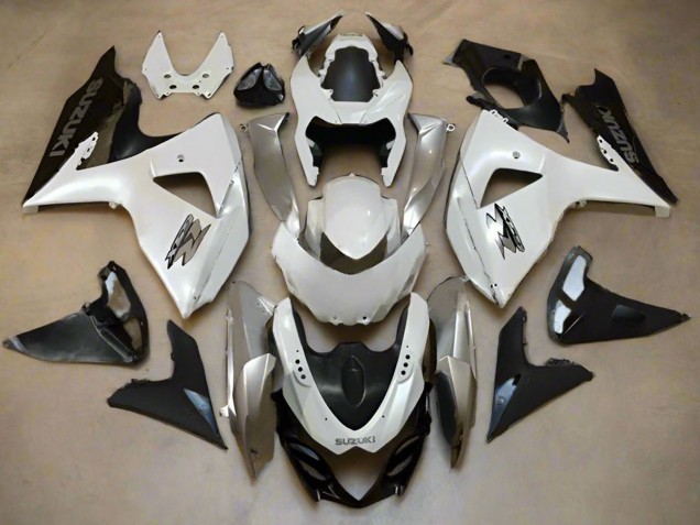 Purchase 2009-2016 Pearl White Silver Matte Black Suzuki GSXR 1000 Motorcycle Fairings UK