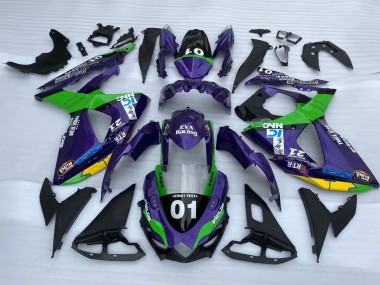 Purchase 2009-2016 Purple Green Black Yellow 01 Suzuki GSXR 1000 Motorcycle Fairings UK