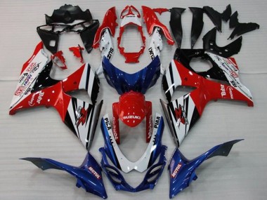 Purchase 2009-2016 White Red Blue Black Stripe Suzuki GSXR 1000 Motorcycle Fairings UK
