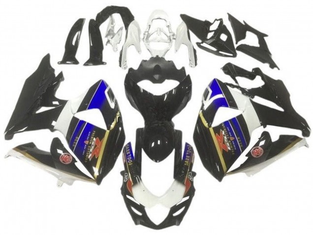 Purchase 2009-2016 White Blue Black Gold Stripe Suzuki GSXR 1000 Motorcycle Fairings UK