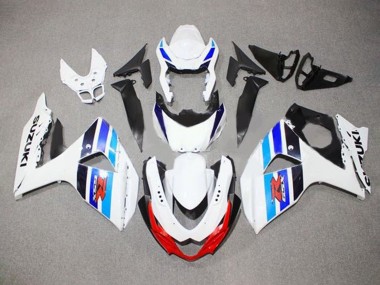 Purchase 2009-2016 White Blue Red Black Stripe Suzuki GSXR 1000 Motorcycle Fairings UK