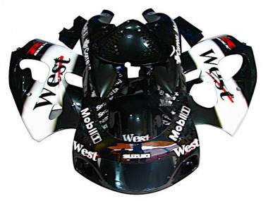 Purchase 1996-2000 Black White West Suzuki GSXR 600 / GSXR 750 Motorcycle Fairings UK