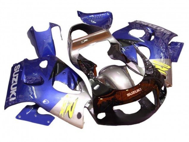Purchase 1996-2000 Blue Silver Black Suzuki GSXR 600 / GSXR 750 Motorcycle Fairings UK