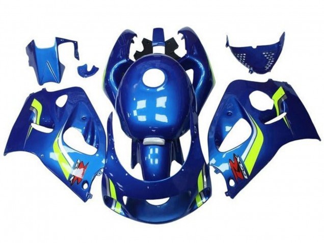 Purchase 1996-2000 Blue Yellow White Suzuki GSXR 600 / GSXR 750 Motorcycle Fairings UK